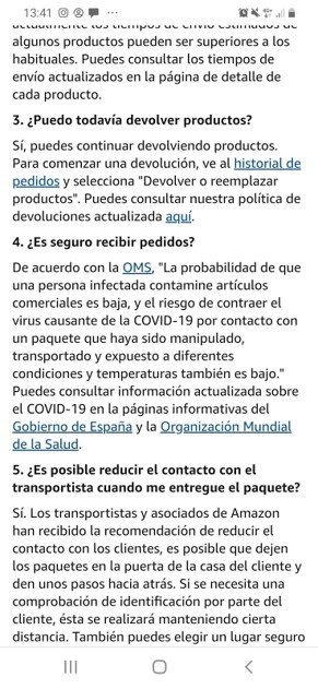 Amazon incluye una sección de FAQs muy detalladas que resuelven todas las dudas que les puedan surgir a los clientes sobre las condiciones y seguridad de la recepción de paquetes.
