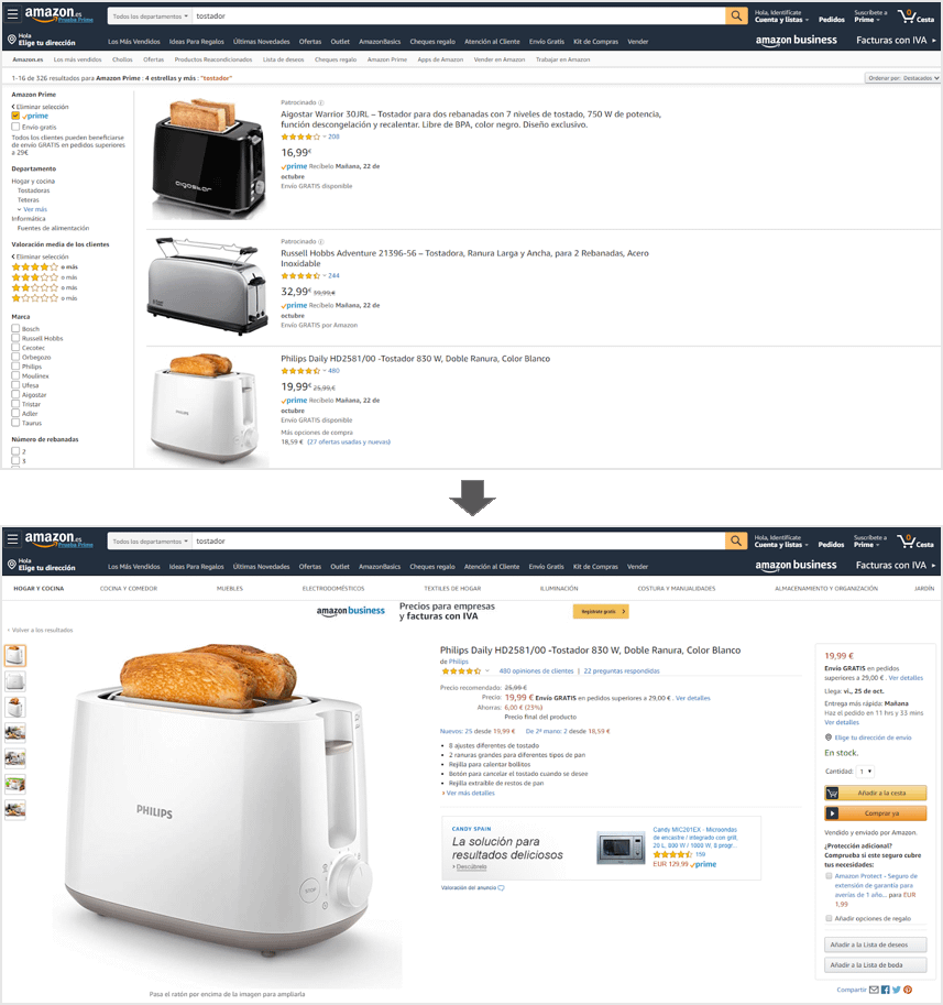 Progressive Disclosure in Amazon.com