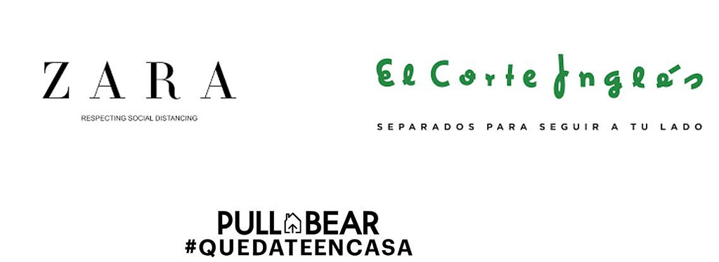Muchas marcas tomaron la medida de modificar su logo en solidaridad con la situación, prácticamente desde el inicio del confinamiento.